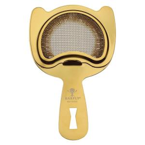 Barfly Fine Mesh Spring Strainer, Stainless Steel(Gold)