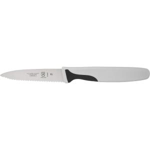 Mercer Culinary M19901P Millennia Black Handle, 3-Inch Slim Serrated, Paring Knife