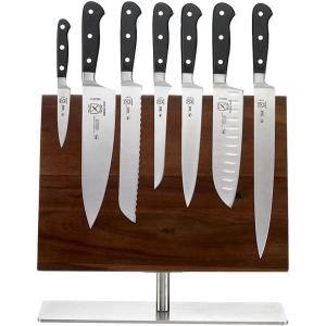 Mercer Culinary M23500 Renaissance 6-Piece Forged Knife Block Set, Tempered Glass Block(Magnetic Board Stand  14 1/8 in x 10 1/4 in)
