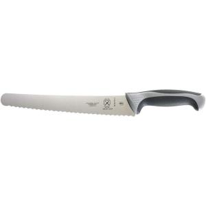 Mercer Culinary Millennia Colors Stainless Steel Bread Knife 10-Inch Wavy Edge Wide, Gray(Bread Knife (Wavy Edge Wide) Gray 10″)