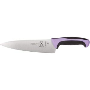 Mercer Culinary Millennia Colors Stainless Steel Bread Knife 10-Inch Wavy Edge Wide, Gray(Chef’s Knife Purple 8″)