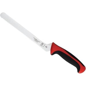 Mercer Culinary Millennia Colors Stainless Steel Bread Knife 10-Inch Wavy Edge Wide, Gray(Offset Bread Knife (Wavy Edge) Red 8″)