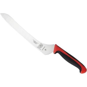 Mercer Culinary Millennia Colors Stainless Steel Bread Knife 10-Inch Wavy Edge Wide, Gray(Offset Bread Knife (Wavy Edge) Red 9″)