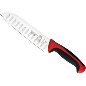 Mercer Culinary Millennia Colors Stainless Steel Bread Knife 10-Inch Wavy Edge Wide, Gray(Santoku Knife (Granton Edge) Red 7″)