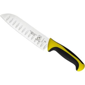 Mercer Culinary Millennia Colors Stainless Steel Bread Knife 10-Inch Wavy Edge Wide, Gray(Santoku Knife (Granton Edge) Yellow 7″)