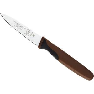 Mercer Culinary Millennia Colors Stainless Steel Bread Knife 10-Inch Wavy Edge Wide, Gray(Slim Paring Knife Brown 3″)