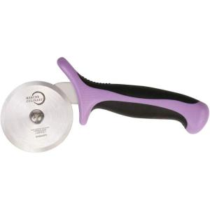 Mercer Culinary Pizza Rocker Knife, 20 Inch, Black Handles(2.75 Inch Pizza Cutter with Purple Handle)