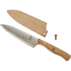 Mercer Culinary Premium Grade Super Steel, 8-Inch Chef’s Knife, G10 Handle(Bar Knife Spalted Maple Handle and Saya Cover 5 Inch)