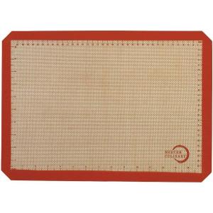 Mercer Culinary Silicone Bake Mat, Full Size, 16.5-Inch x 24.5-Inch, Purple border(Orange)