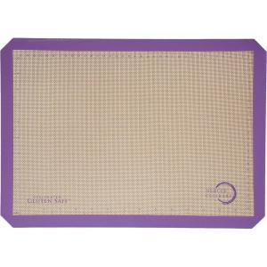 Mercer Culinary Silicone Bake Mat, Full Size, 16.5-Inch x 24.5-Inch, Purple border(Purple)
