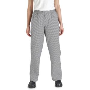 Mercer Culinary womens Cook chefs pants, Black/White, X-Small(Black/White)