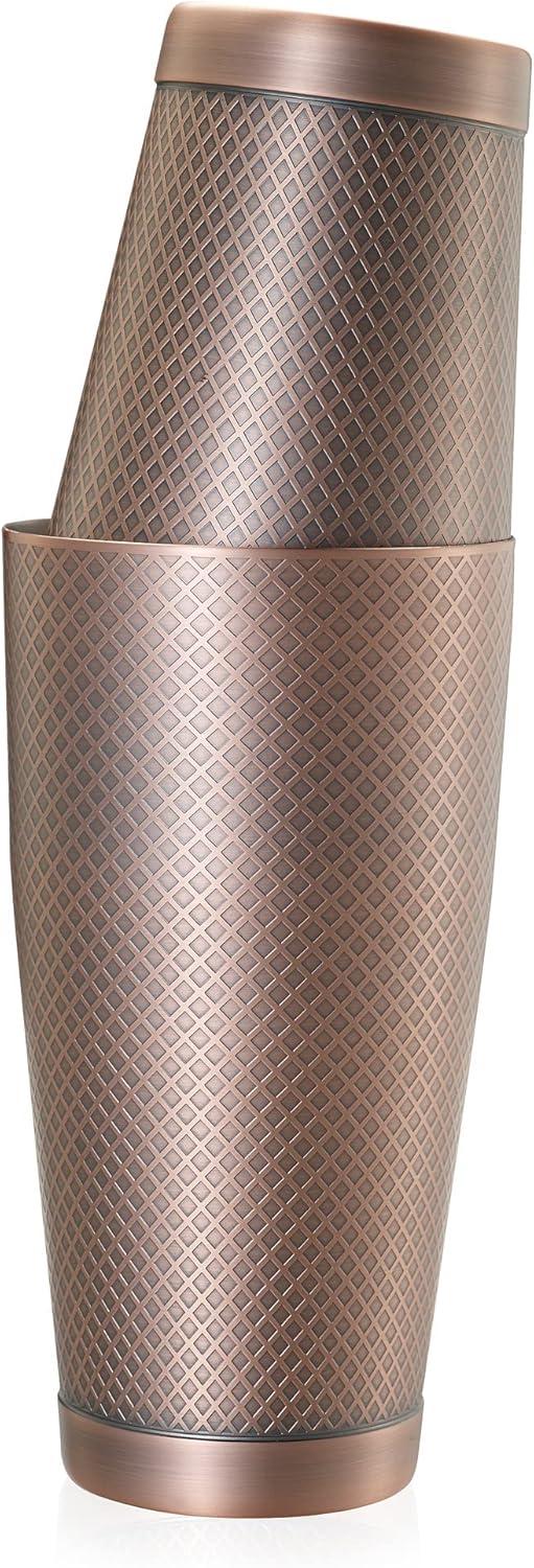 image:imageBarfly Diamond Lattice Shaker Set Antique CopperAntique Copper