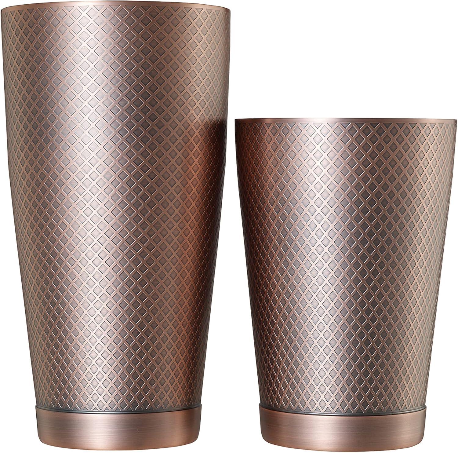 image:imageBarfly Diamond Lattice Shaker Set Antique CopperAntique Copper
