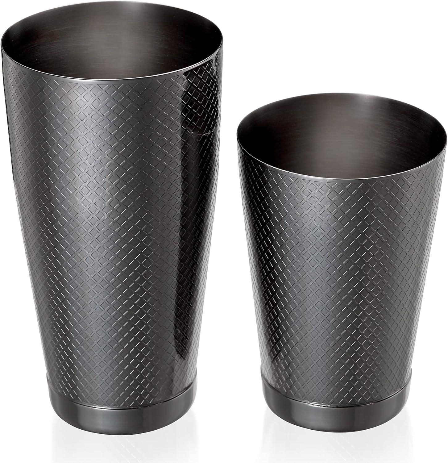 image:imageBarfly Diamond Lattice Shaker Set Antique CopperBlack