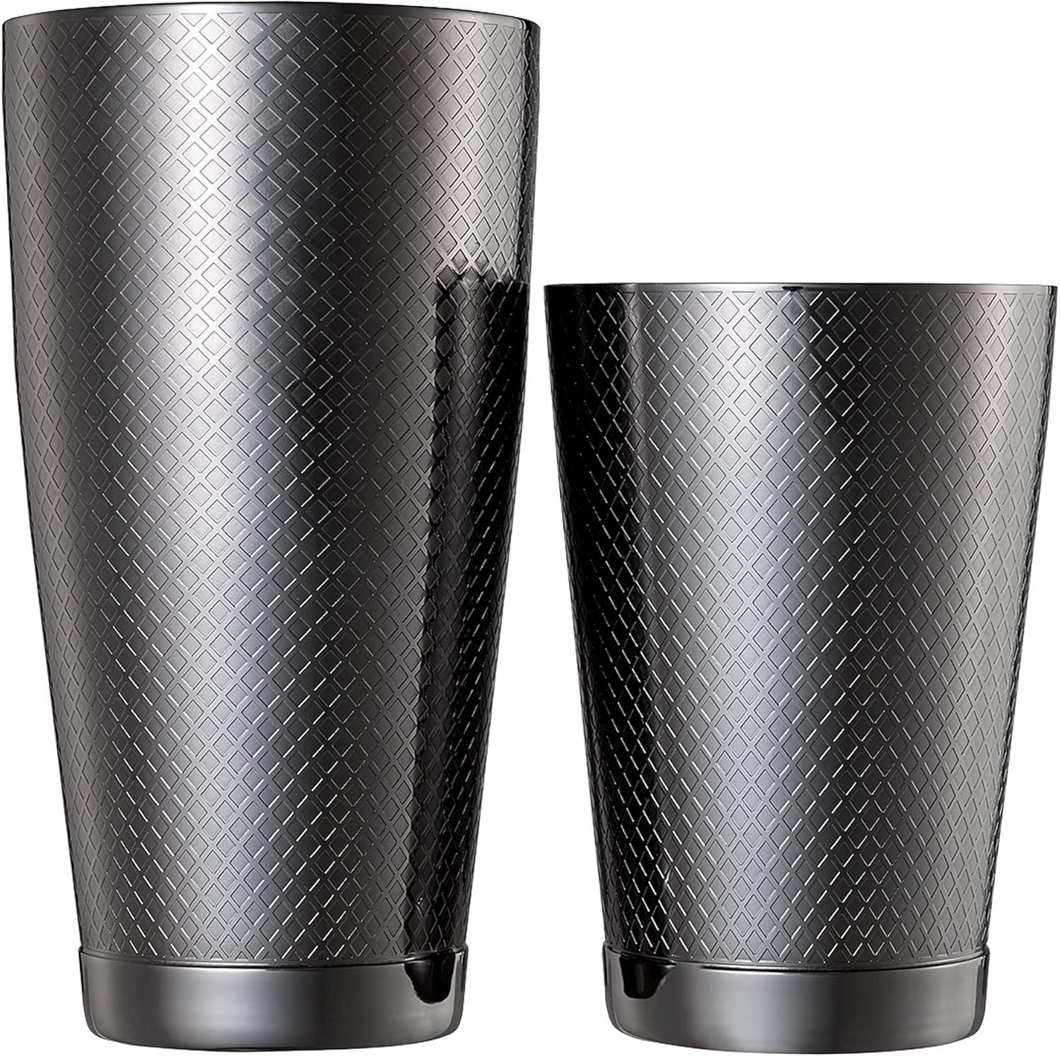 image:imageBarfly Diamond Lattice Shaker Set Antique CopperBlack