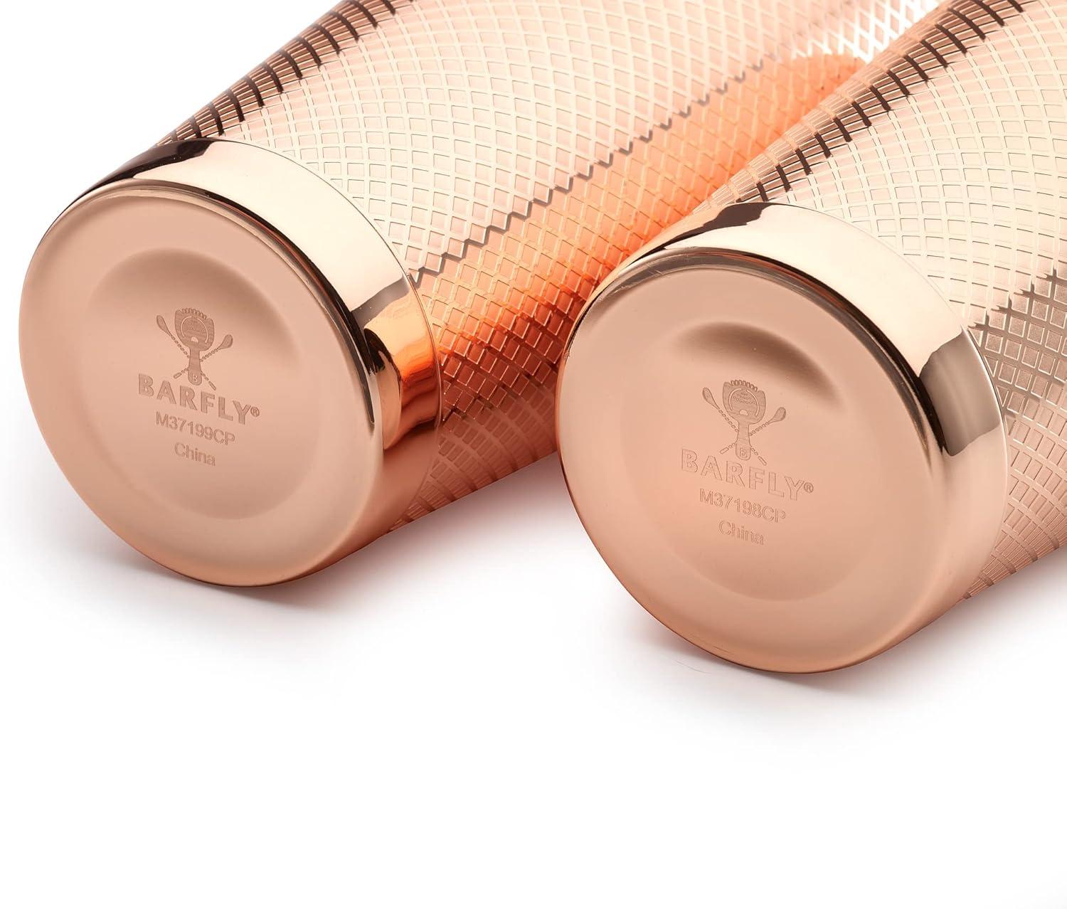 image:imageBarfly Diamond Lattice Shaker Set Antique CopperCopper