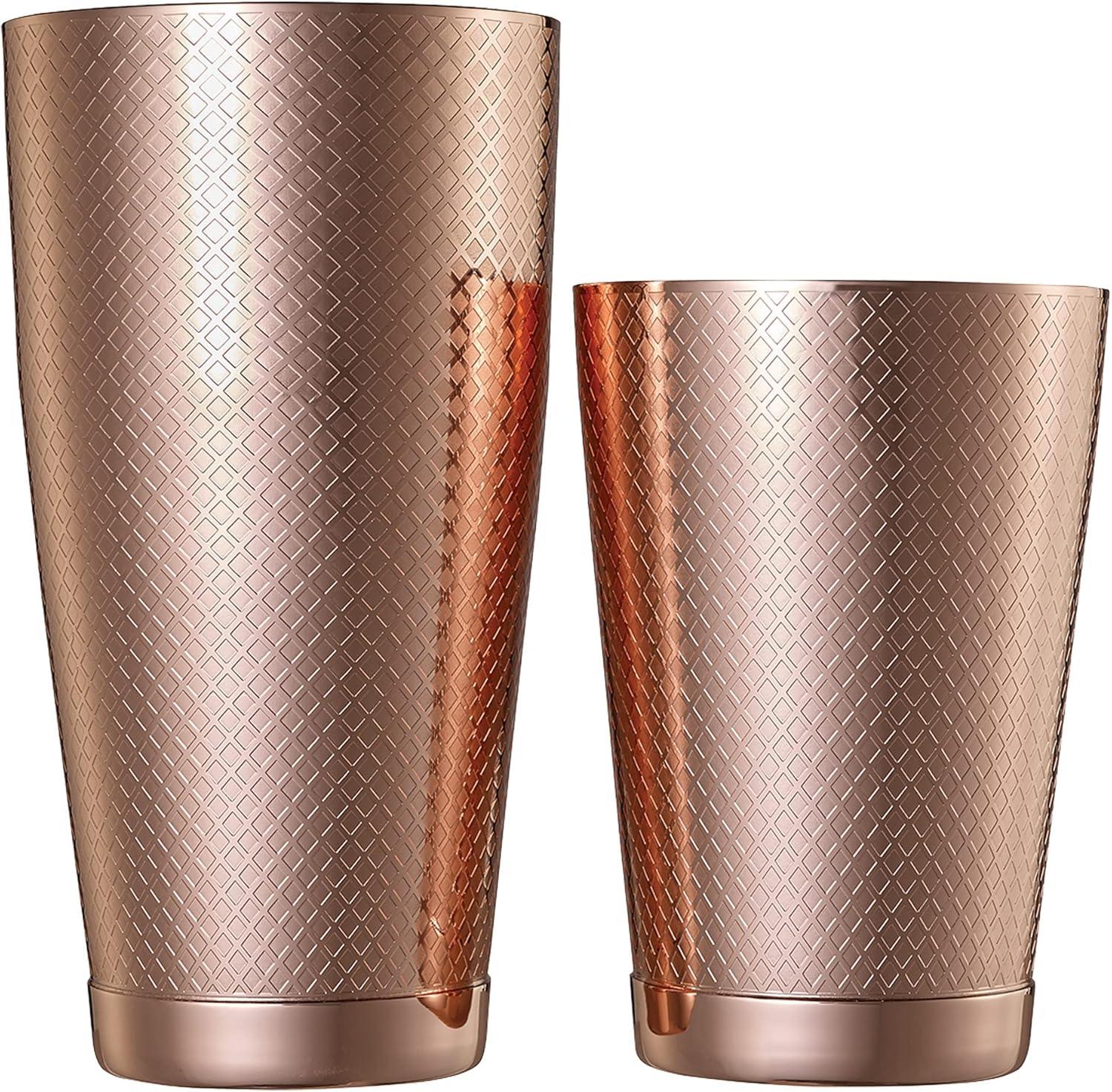 image:imageBarfly Diamond Lattice Shaker Set Antique CopperCopper