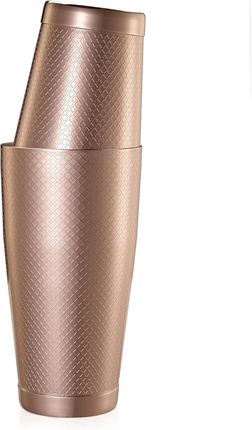 image:imageBarfly Diamond Lattice Shaker Set Antique CopperCopper