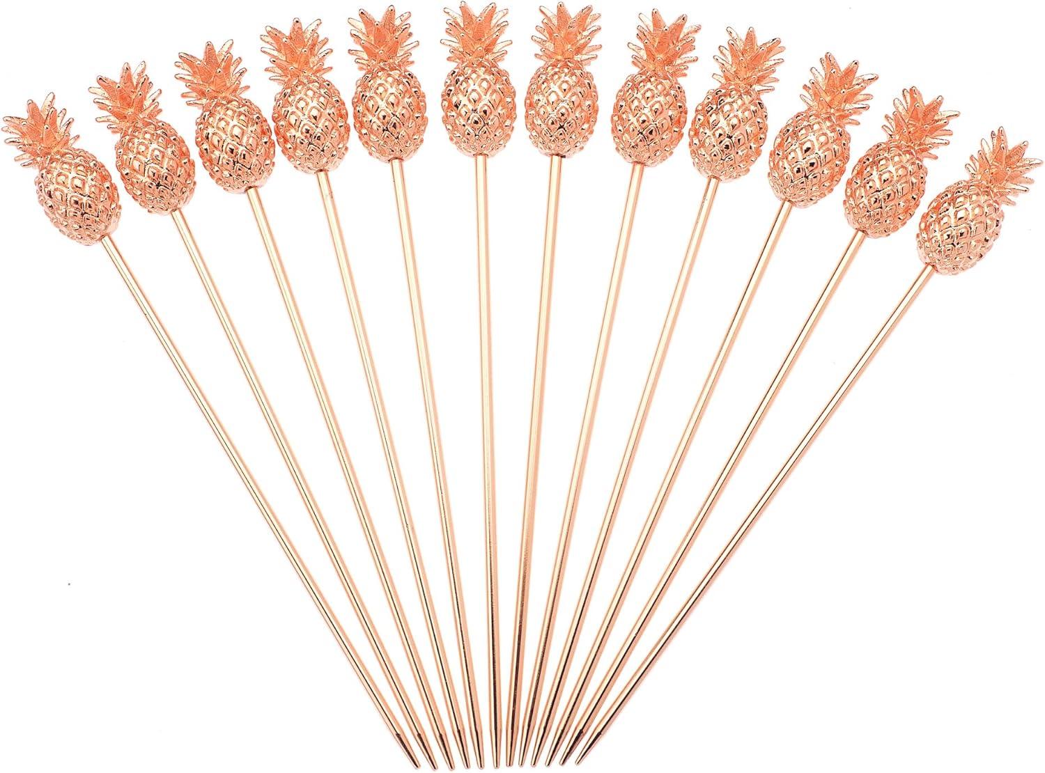 image:imageBarfly M37031CP Cocktail Pick Circle Top 425 inch Copper pack of 12Copper Pineapple Top