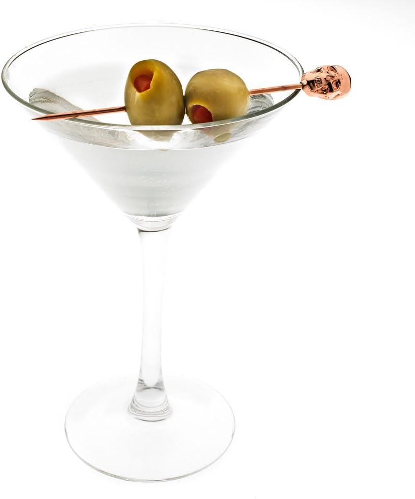 image:imageBarfly M37031CP Cocktail Pick Circle Top 425 inch Copper pack of 12Copper Skull Top
