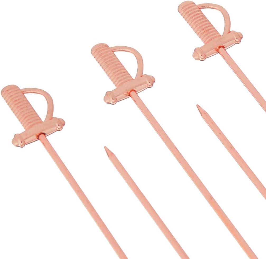 image:imageBarfly M37031CP Cocktail Pick Circle Top 425 inch Copper pack of 12Copper Sword Top