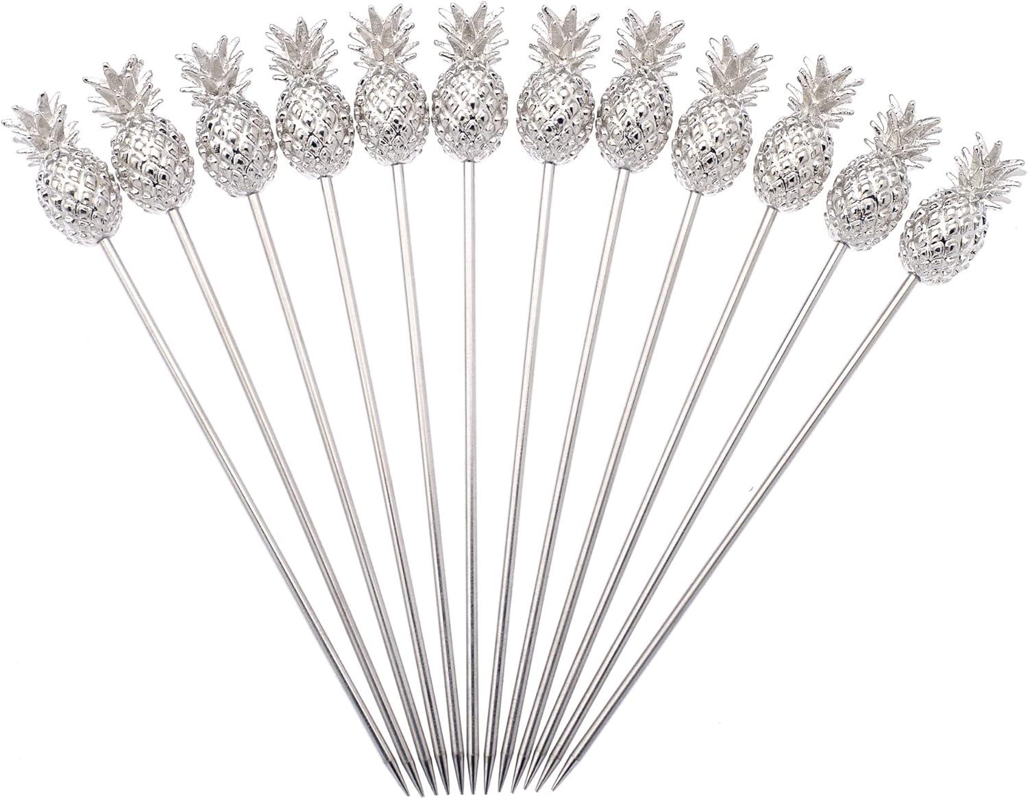 image:imageBarfly M37031CP Cocktail Pick Circle Top 425 inch Copper pack of 12Stainless Steel Pineapple Top