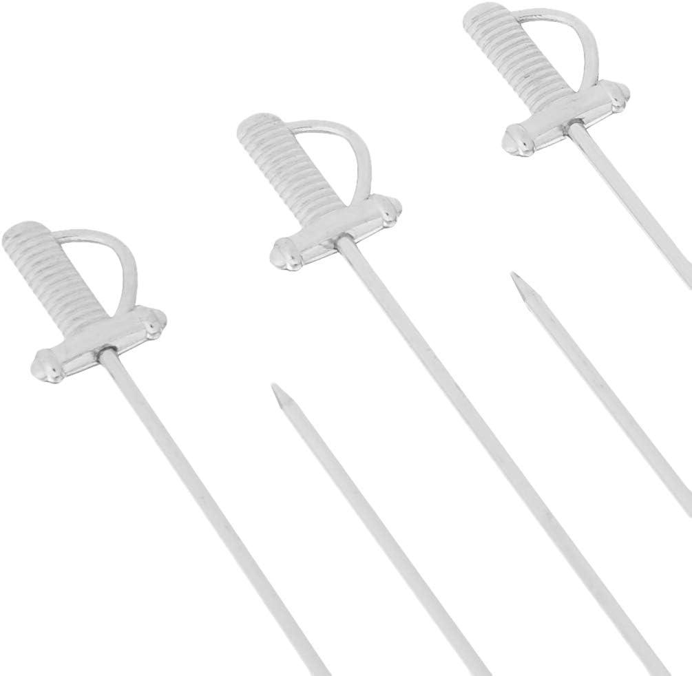 image:imageBarfly M37031CP Cocktail Pick Circle Top 425 inch Copper pack of 12Stainless Steel Sword Top