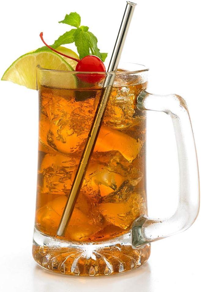 image:imageBarfly Stainless Steel Straw 8 12 14 Diam Curved1 Count Pack of 2