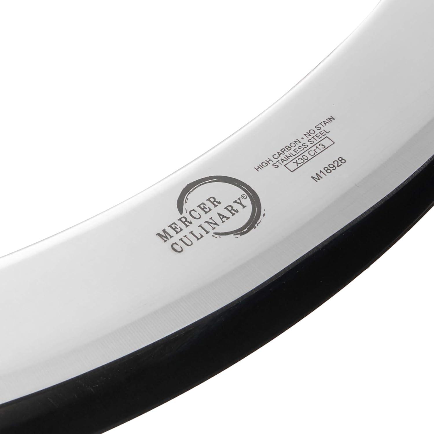 image:imageMercer Culinary Double Blade Rocking Mezzaluna Knife with 2 Knob Handles 8 Inch Stainless SteelStainless