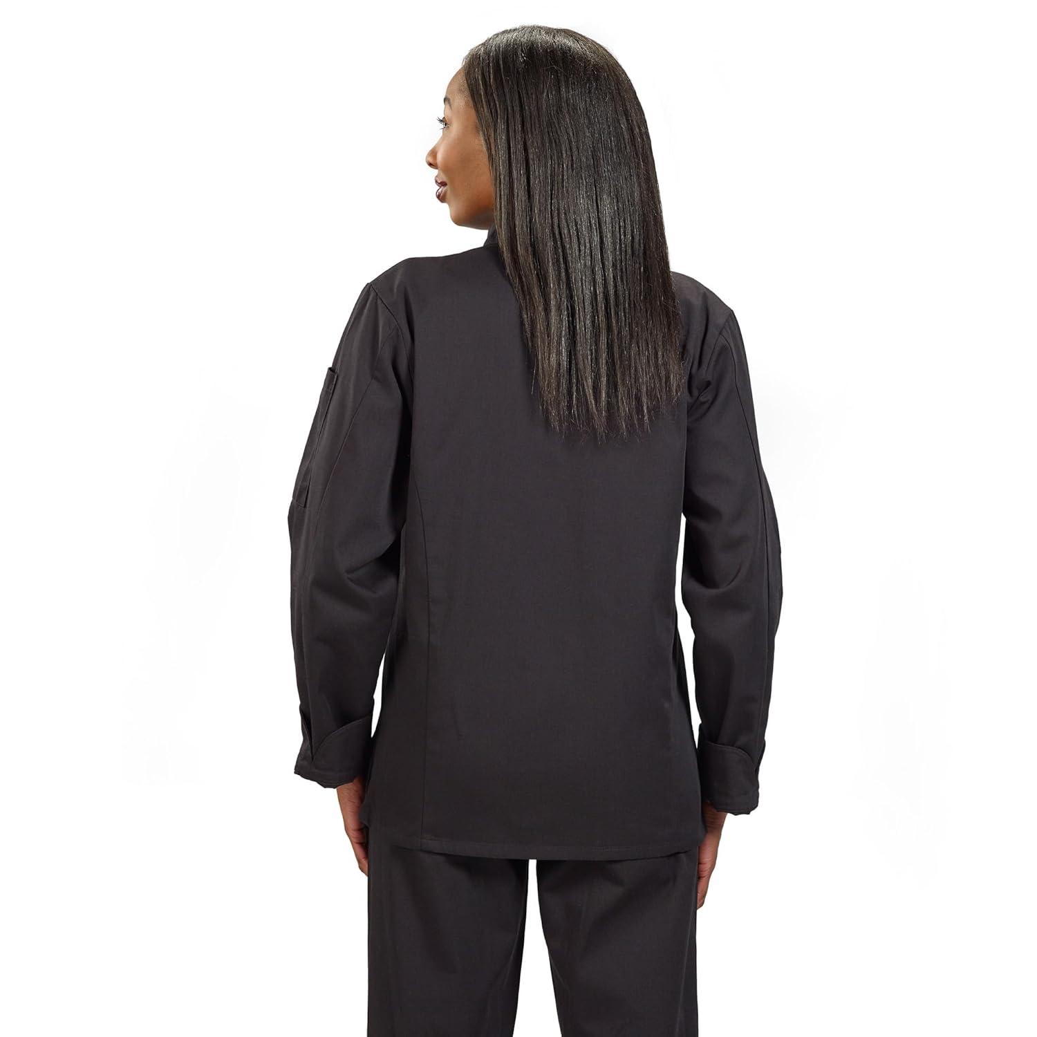 image:imageMercer Culinary M60020RD1X Millennia Womens Cook Jacket with Traditional Button XLarge RedBlack