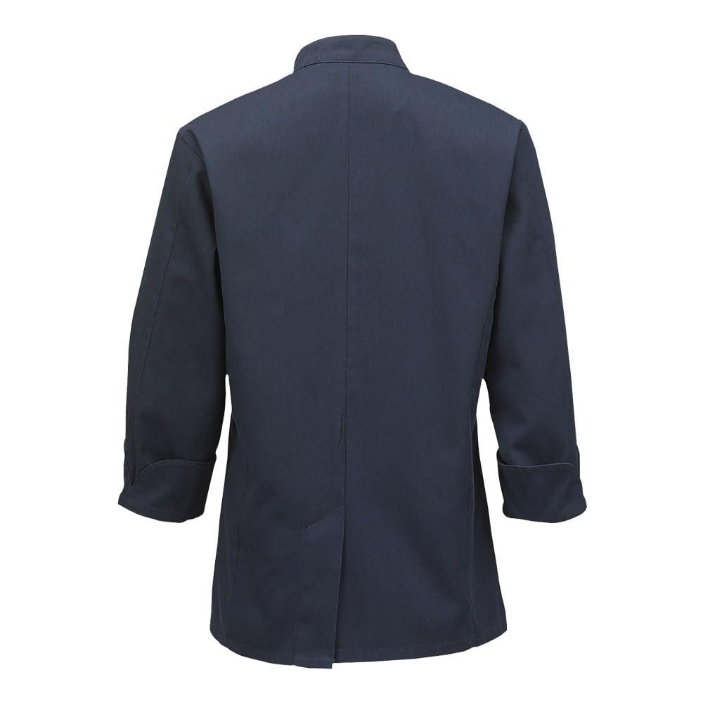 image:imageMercer Culinary M60020RD1X Millennia Womens Cook Jacket with Traditional Button XLarge RedNavy Blue