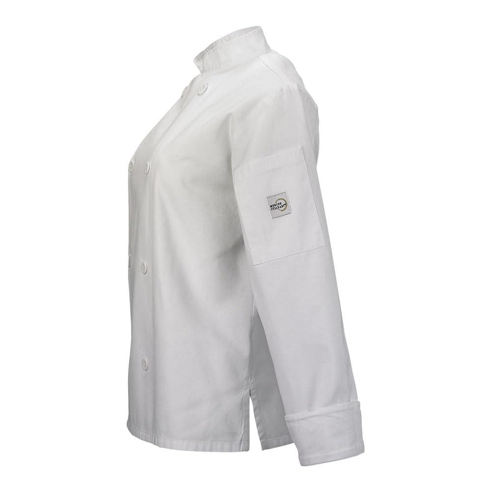 image:imageMercer Culinary M60020RD1X Millennia Womens Cook Jacket with Traditional Button XLarge RedWhite