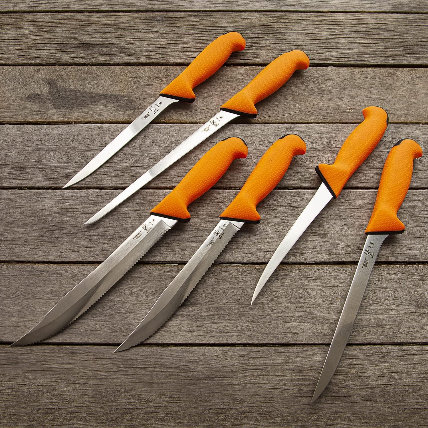 image:imageMercer Culinary Mercer Sport M13801 Fishing Knife 9 Utility Fishing Slicer Scalloped Orange