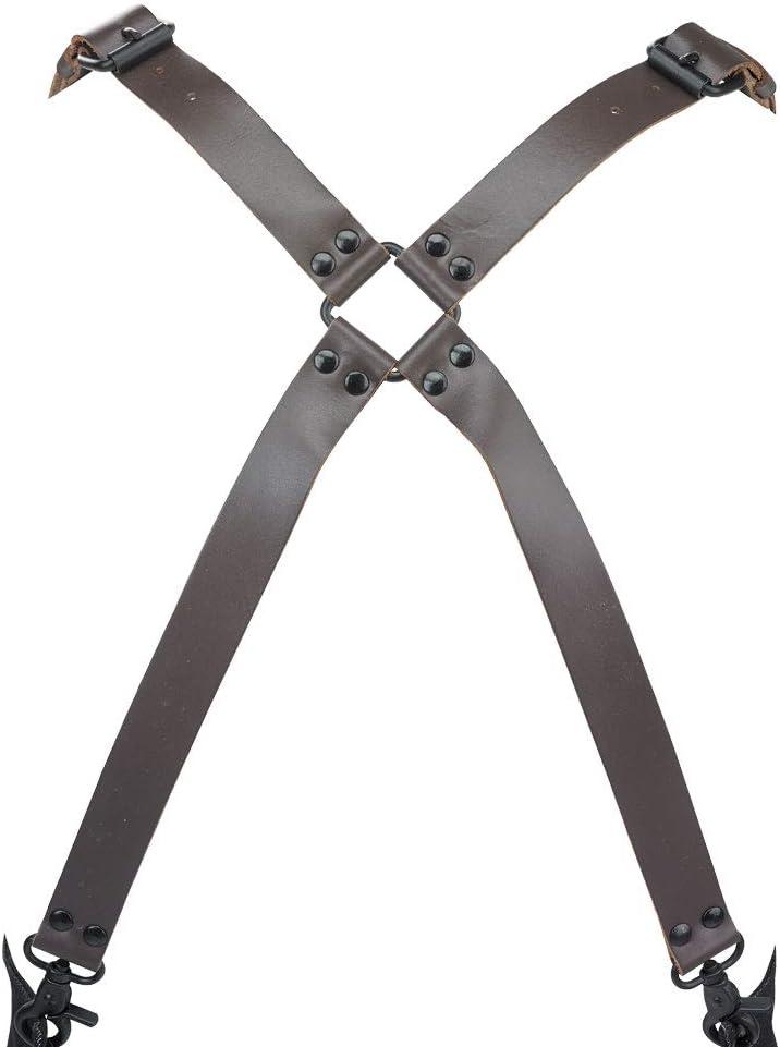 image:imageMercer Culinary Metro Edge Renegade Bib Server Apron Black Denim with Brown Leather StrapsBlack Denim