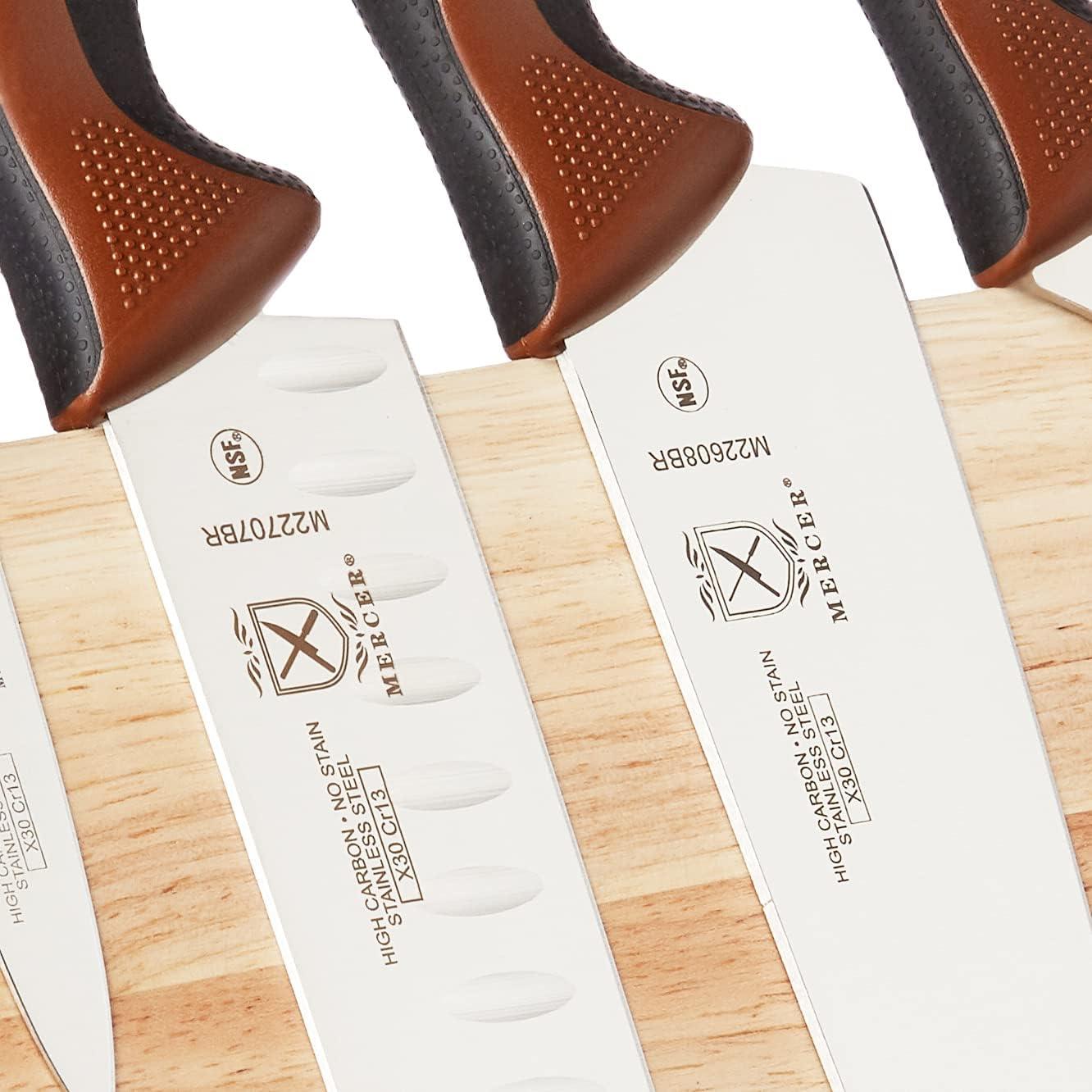 image:imageMercer Culinary Millennia 5Piece Magnetic Board Set Rubberwood White HandlesChocolate Handles
