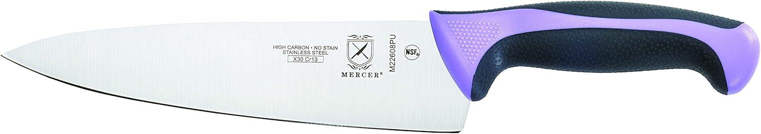 image:imageMercer Culinary Millennia 5Piece Magnetic Board Set Rubberwood White HandlesPurple Handles