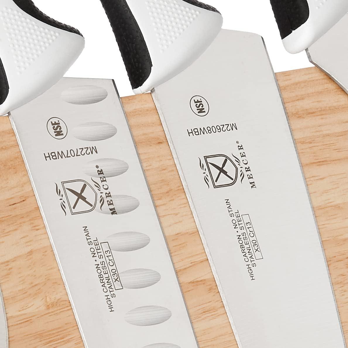 image:imageMercer Culinary Millennia 5Piece Magnetic Board Set Rubberwood White HandlesWhite Handles
