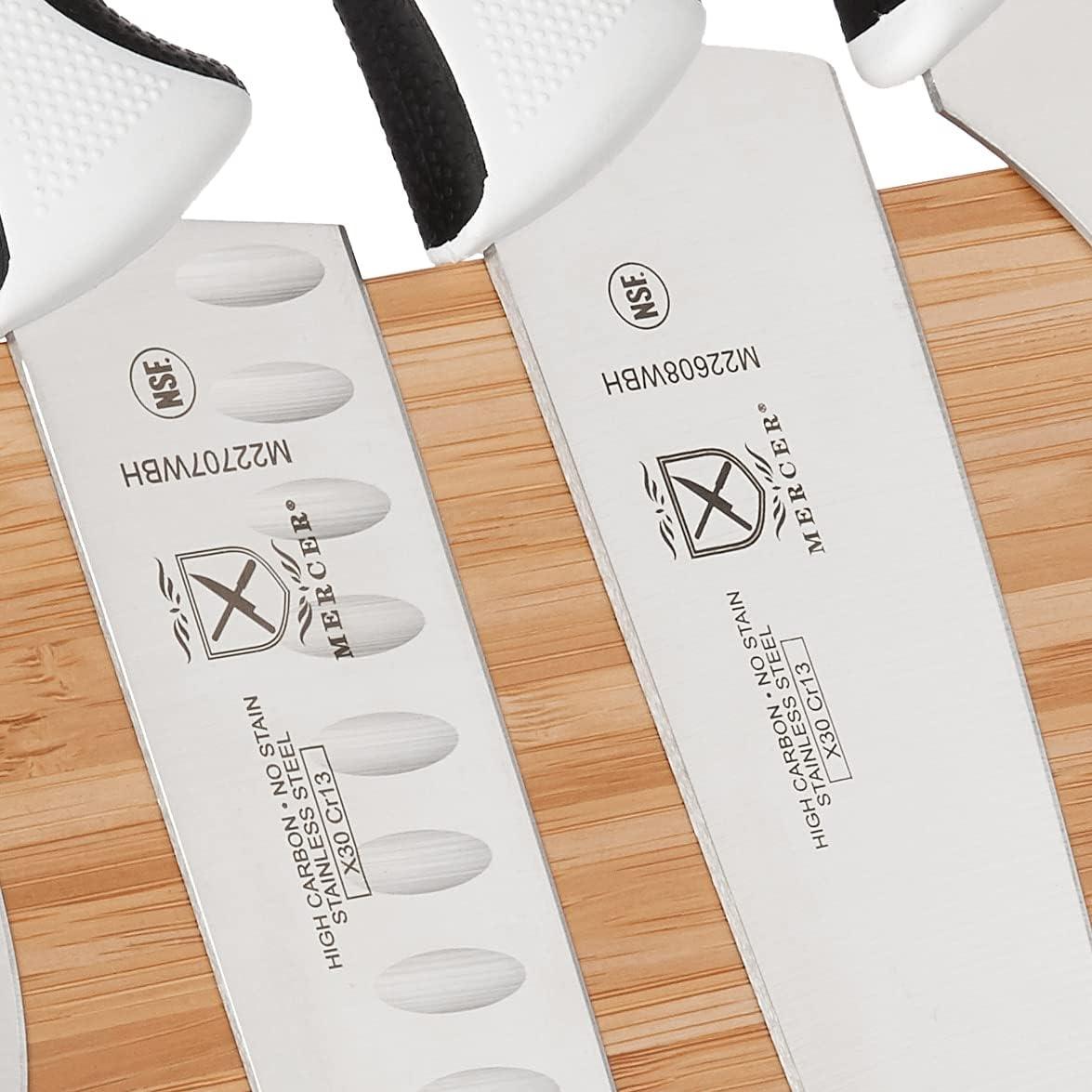 image:imageMercer Culinary Millennia 5Piece Magnetic Board Set Rubberwood White HandlesWhite Handles