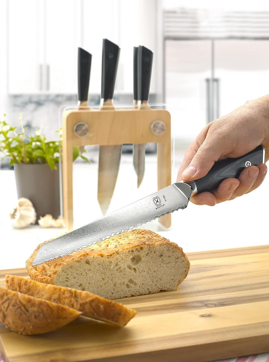 image:imageMercer Culinary Premium Grade Super Steel 6Piece Knife Set with GlassWood Block Stand G10 Handles6 Piece Knife Set with GlassWood Block Stand