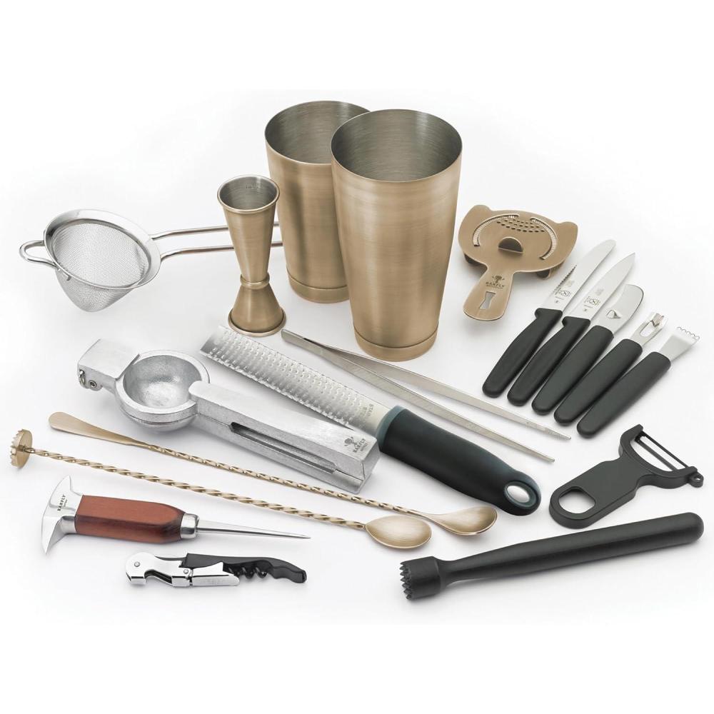 image:imageBarfly Cocktail Set 12Piece Deluxe GoldAntique Gold