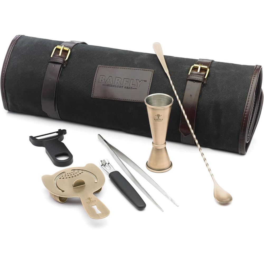 image:imageBarfly Cocktail Set 7Piece Essentials CopperAntique Gold