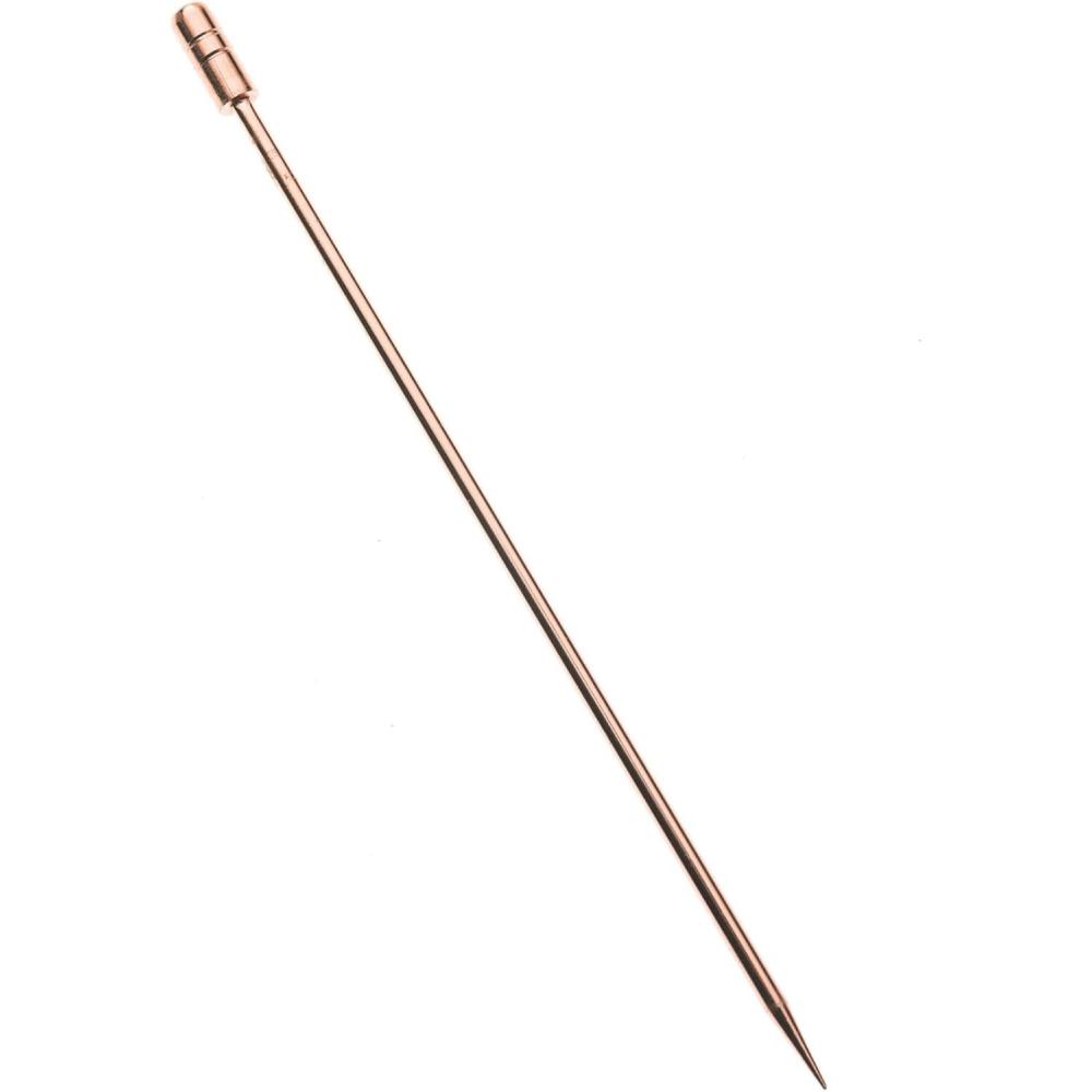 image:imageBarfly M37031CP Cocktail Pick Circle Top 425 inch Copper pack of 12Copper Grooved Top