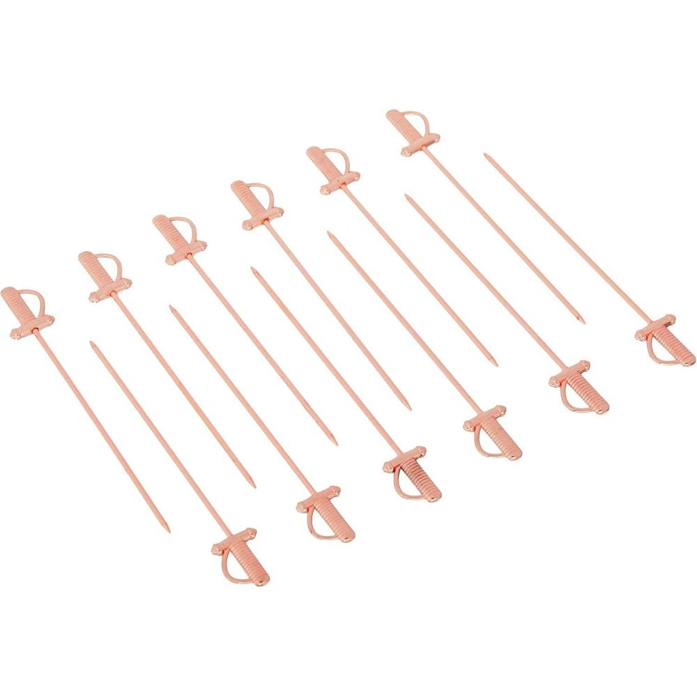 image:imageBarfly M37031CP Cocktail Pick Circle Top 425 inch Copper pack of 12Copper Sword Top