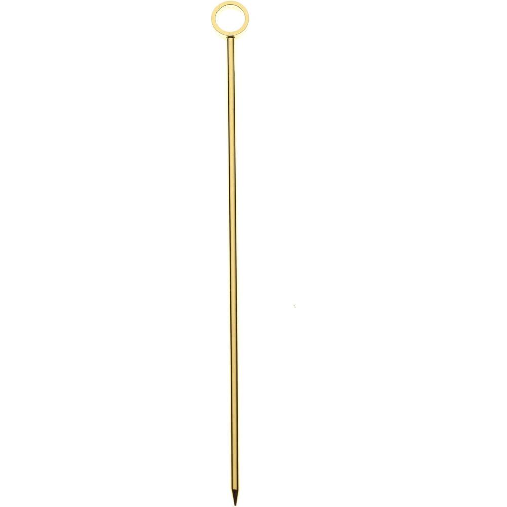 image:imageBarfly M37031CP Cocktail Pick Circle Top 425 inch Copper pack of 12Gold Circle Top