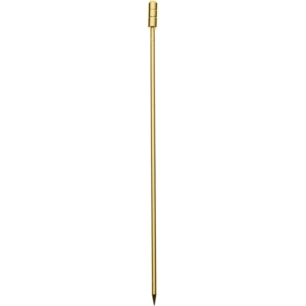 image:imageBarfly M37031CP Cocktail Pick Circle Top 425 inch Copper pack of 12Gold Grooved Top