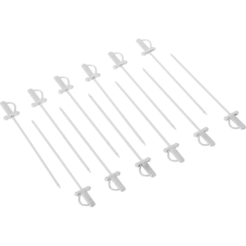 image:imageBarfly M37031CP Cocktail Pick Circle Top 425 inch Copper pack of 12Stainless Steel Sword Top