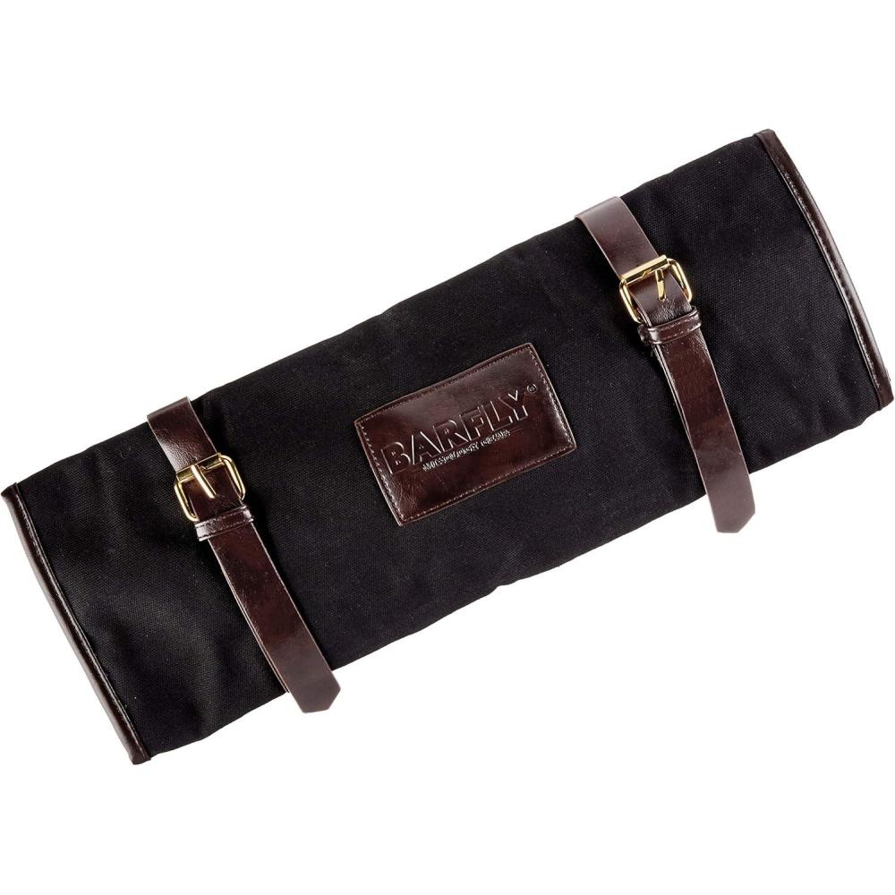 image:imageBarfly Mixology Roll Black with brown leather accents