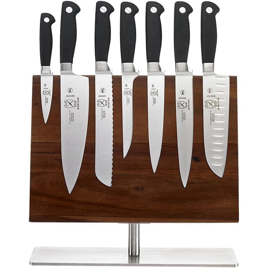 image:imageMercer Culinary M20000 Genesis 6Piece Forged Knife Block Set Tempered Glass BlockBlack8Piece Magnetic