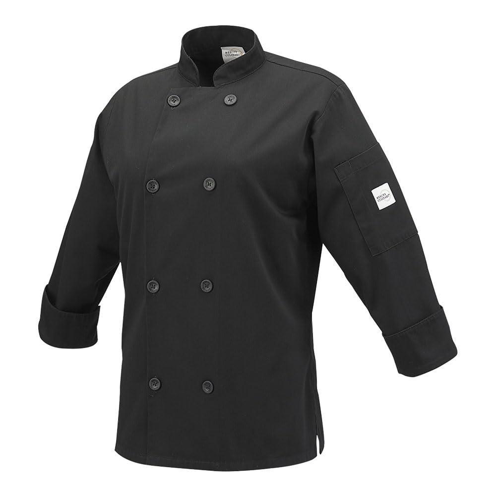 image:imageMercer Culinary M60020RD1X Millennia Womens Cook Jacket with Traditional Button XLarge RedBlack