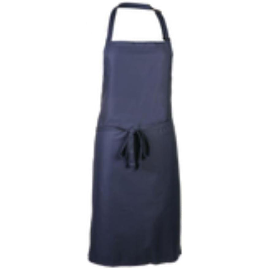 image:imageMercer Culinary M61110WH Genesis Bib Apron with Pocket WhiteNavy Blue